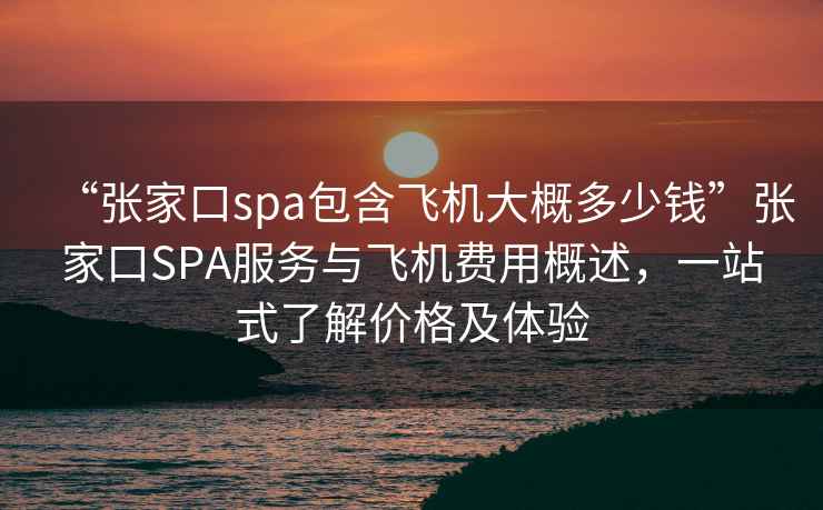 “張家口spa包含飛機大概多少錢”張家口SPA服務與飛機費用概述，一站式了解價格及體驗