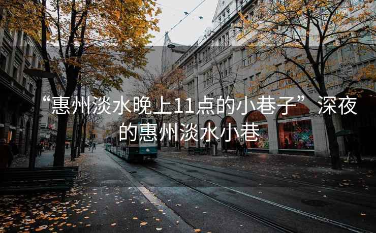 “惠州淡水晚上11點的小巷子”深夜的惠州淡水小巷
