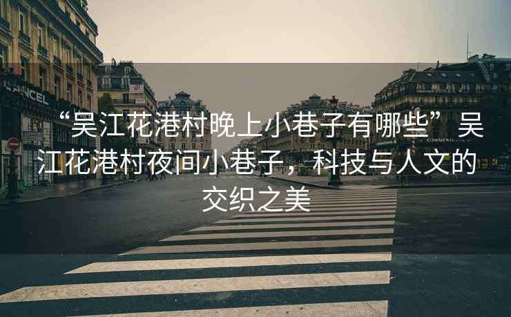 “吳江花港村晚上小巷子有哪些”吳江花港村夜間小巷子，科技與人文的交織之美