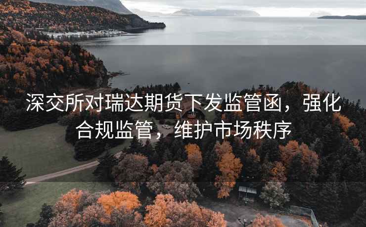 深交所對瑞達期貨下發監管函，強化合規監管，維護市場秩序