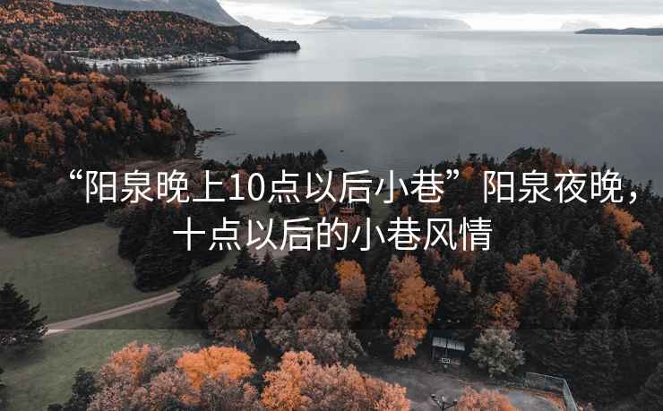 “陽(yáng)泉晚上10點(diǎn)以后小巷”陽(yáng)泉夜晚，十點(diǎn)以后的小巷風(fēng)情