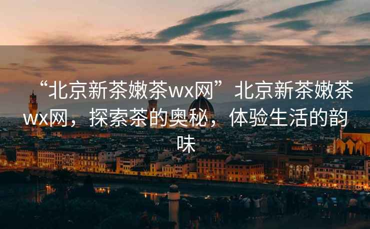 “北京新茶嫩茶wx網”北京新茶嫩茶wx網，探索茶的奧秘，體驗生活的韻味