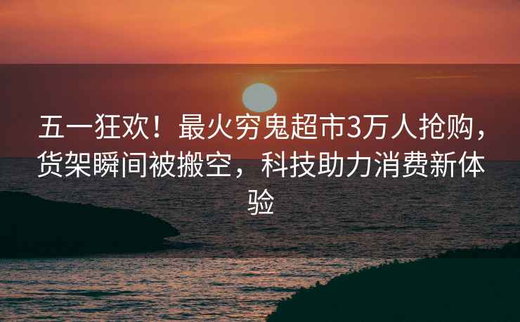 五一狂歡！最火窮鬼超市3萬人搶購，貨架瞬間被搬空，科技助力消費新體驗