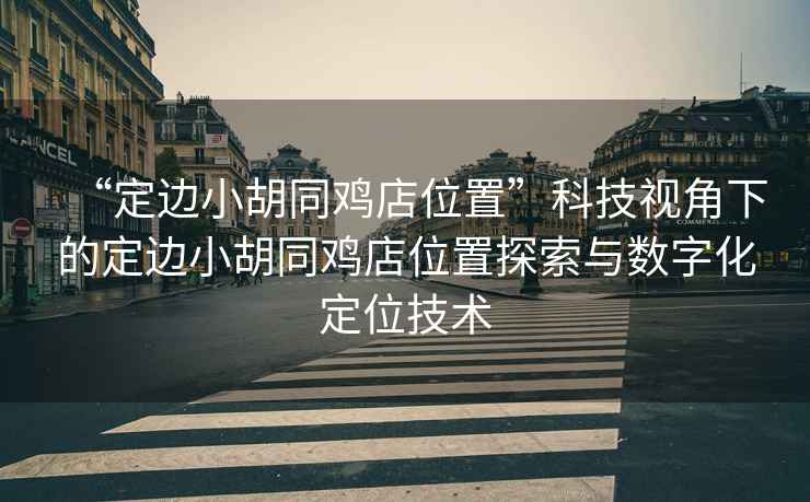 “定邊小胡同雞店位置”科技視角下的定邊小胡同雞店位置探索與數字化定位技術