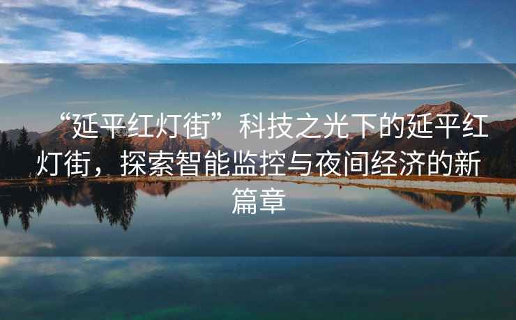 “延平紅燈街”科技之光下的延平紅燈街，探索智能監控與夜間經濟的新篇章
