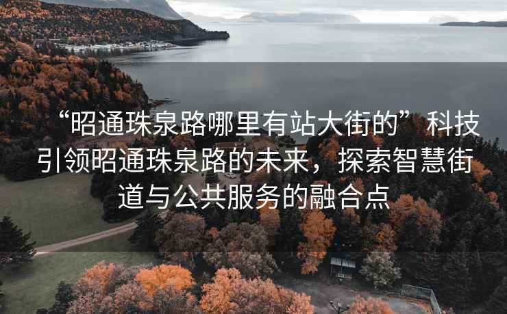“昭通珠泉路哪里有站大街的”科技引領(lǐng)昭通珠泉路的未來，探索智慧街道與公共服務(wù)的融合點