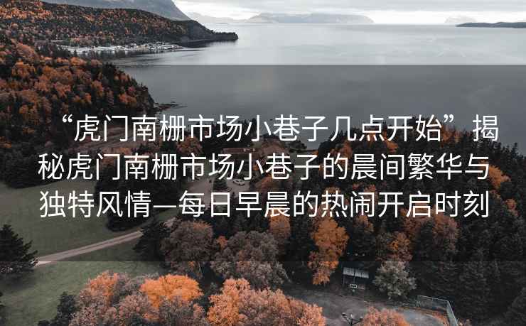 “虎門南柵市場小巷子幾點(diǎn)開始”揭秘虎門南柵市場小巷子的晨間繁華與獨(dú)特風(fēng)情—每日早晨的熱鬧開啟時刻