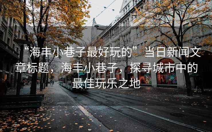 “海豐小巷子最好玩的”當日新聞文章標題，海豐小巷子，探尋城市中的最佳玩樂之地