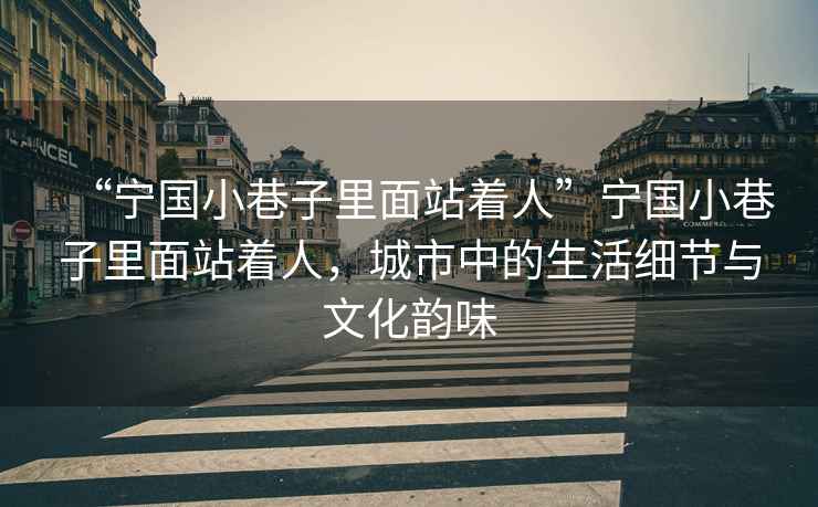 “寧國小巷子里面站著人”寧國小巷子里面站著人，城市中的生活細節與文化韻味