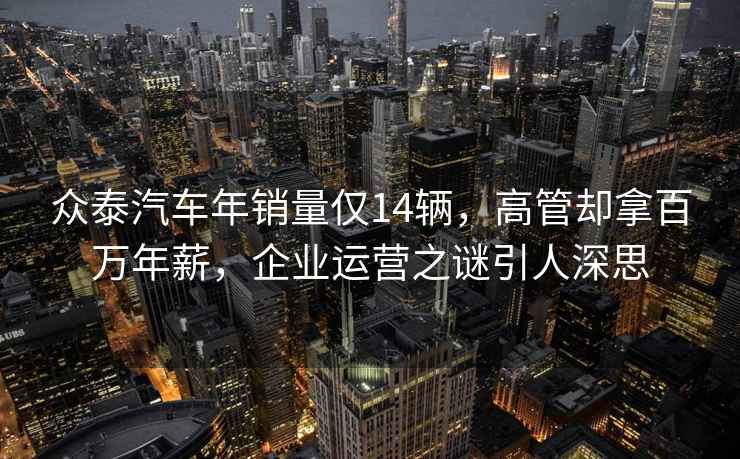 眾泰汽車年銷量僅14輛，高管卻拿百萬年薪，企業(yè)運營之謎引人深思
