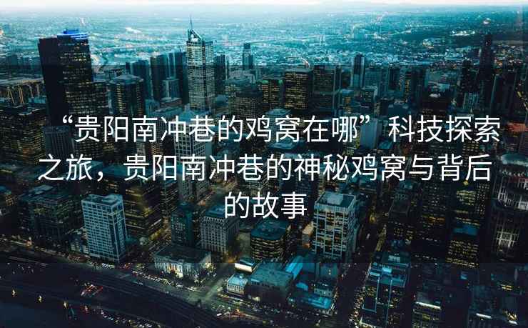 “貴陽南沖巷的雞窩在哪”科技探索之旅，貴陽南沖巷的神秘雞窩與背后的故事