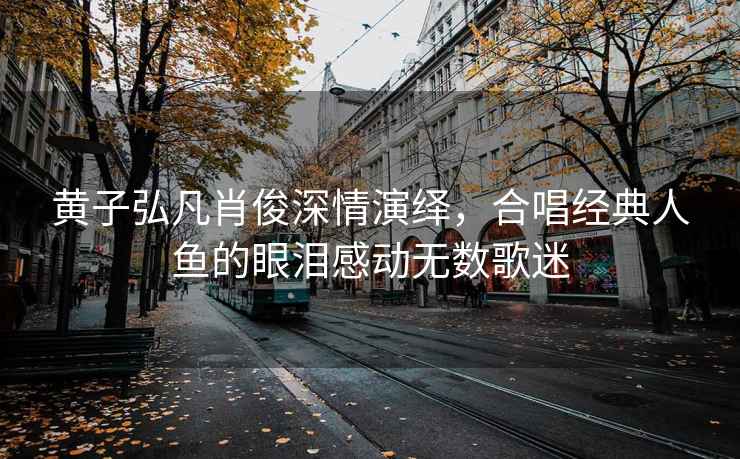 黃子弘凡肖俊深情演繹，合唱經典人魚的眼淚感動無數歌迷