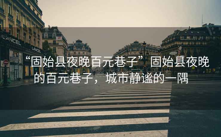 “固始縣夜晚百元巷子”固始縣夜晚的百元巷子，城市靜謐的一隅