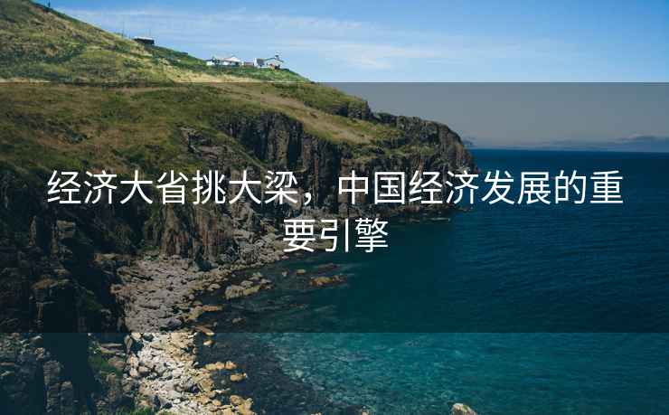 經濟大省挑大梁，中國經濟發展的重要引擎