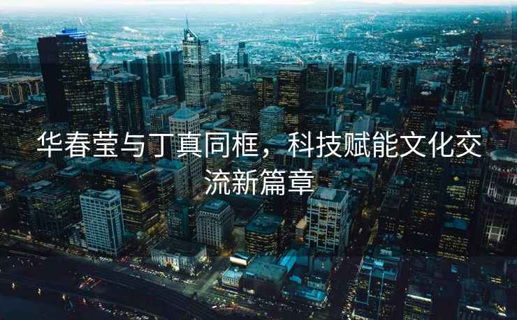 華春瑩與丁真同框，科技賦能文化交流新篇章