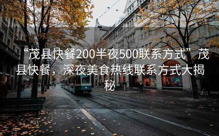 “茂縣快餐200半夜500聯(lián)系方式”茂縣快餐，深夜美食熱線聯(lián)系方式大揭秘