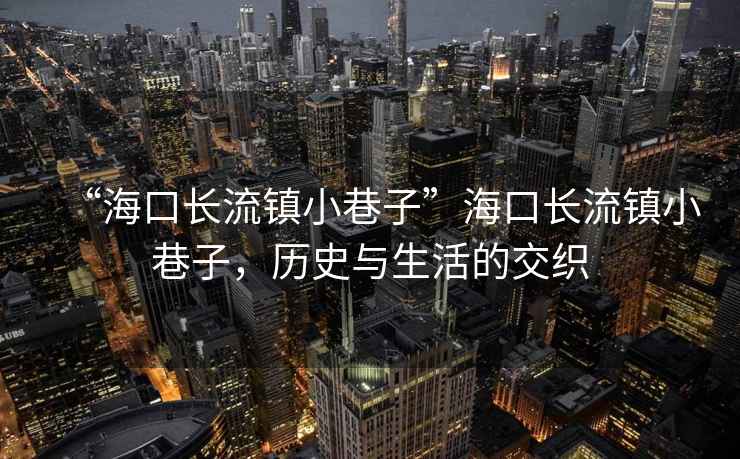 “海口長(zhǎng)流鎮(zhèn)小巷子”海口長(zhǎng)流鎮(zhèn)小巷子，歷史與生活的交織