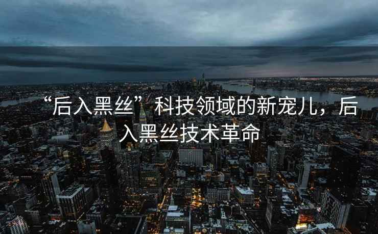 “后入黑絲”科技領域的新寵兒，后入黑絲技術革命