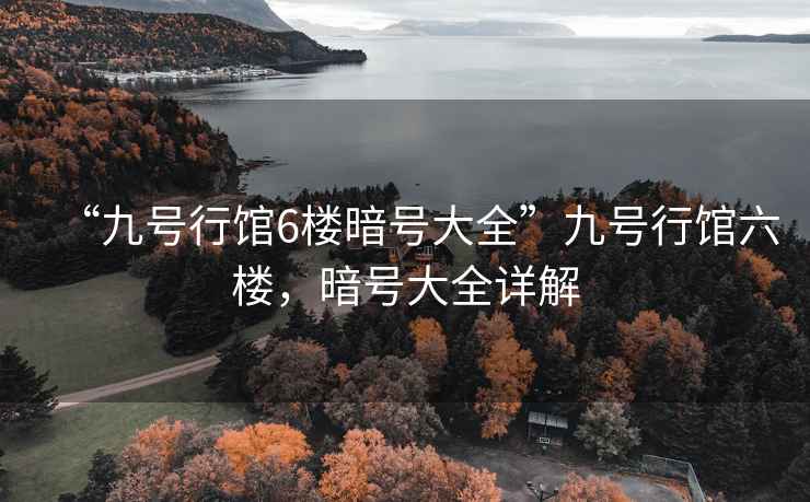 “九號行館6樓暗號大全”九號行館六樓，暗號大全詳解